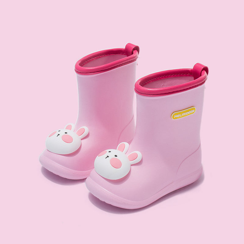 Bottes de pluie imperméables et antidérapantes à fond souple pour enfants