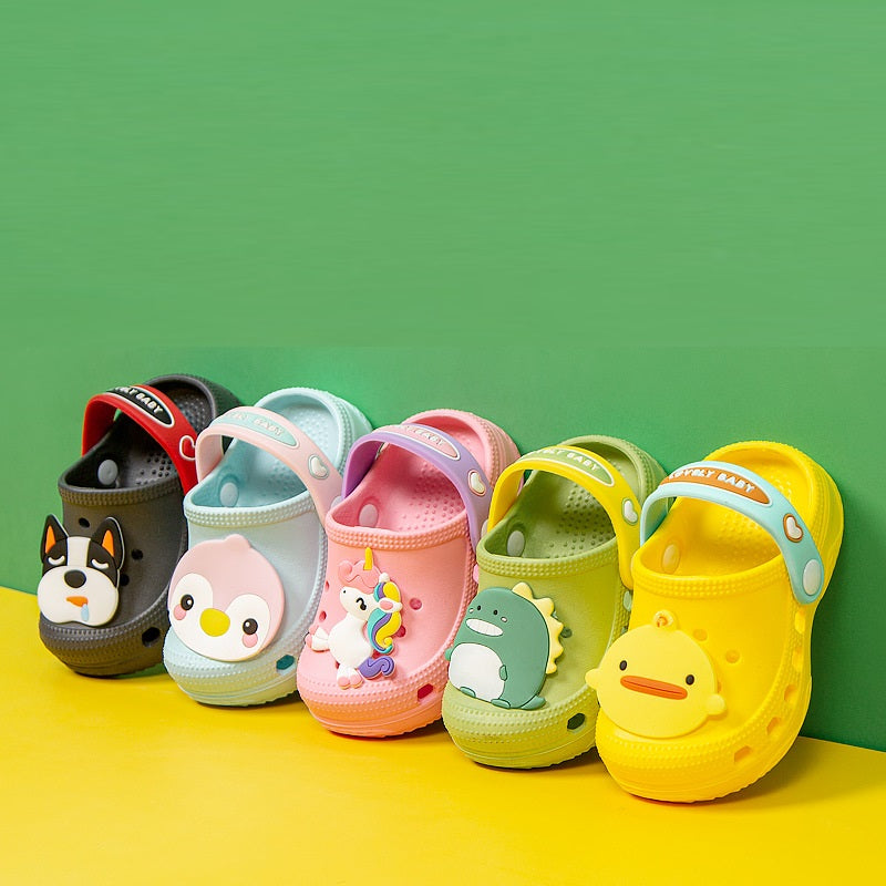 Chaussures perforées style crocs pour bébé et enfants chaussons d'été souples