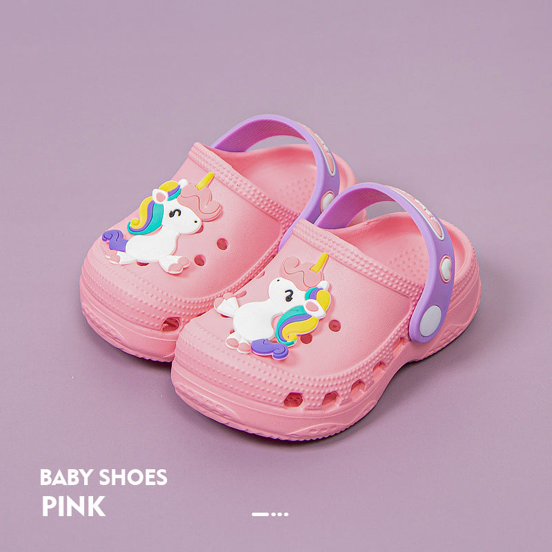 Chaussures perforées style crocs pour bébé et enfants chaussons d'été souples