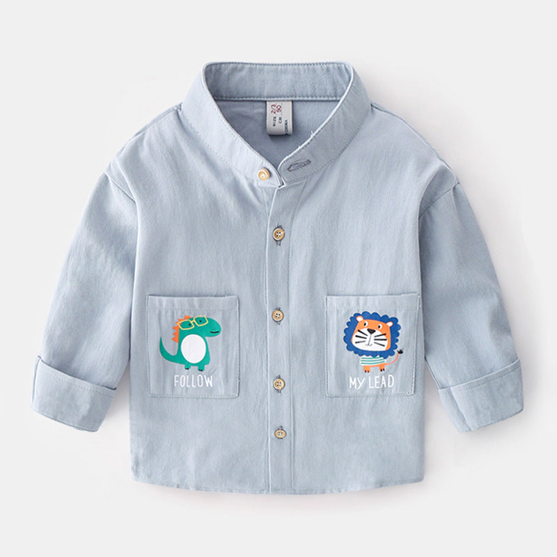 Chemise pour enfant avec animaux imprimés garçon ou fille