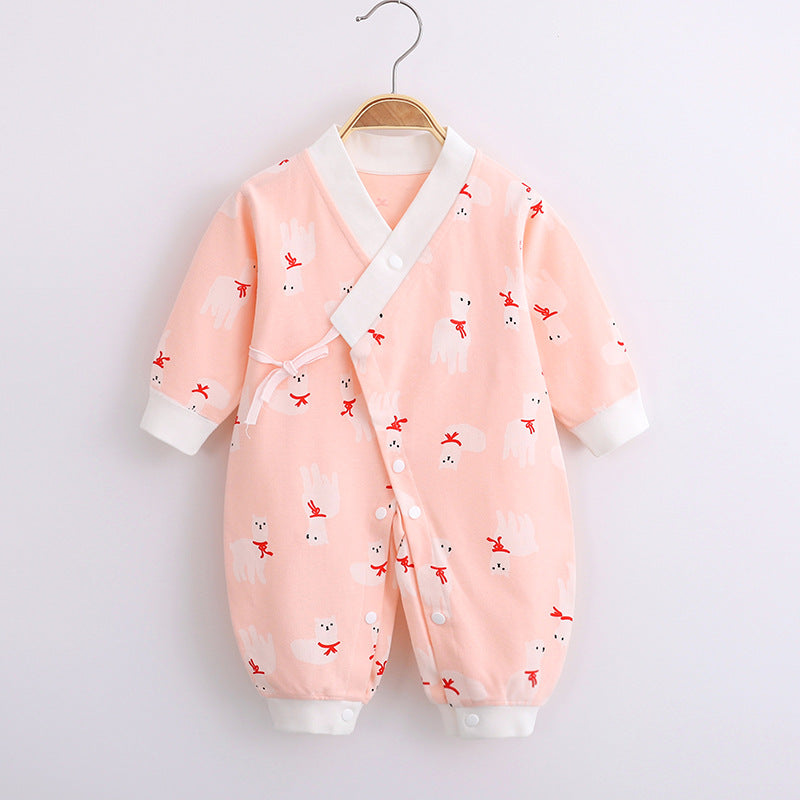 Combinaison kimono pour bébé naissance body avec ruban d'attache