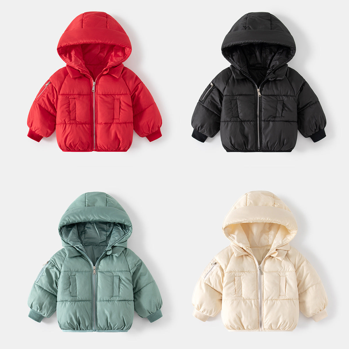 Doudoune matelassée pour enfant avec capuche fashion hiver