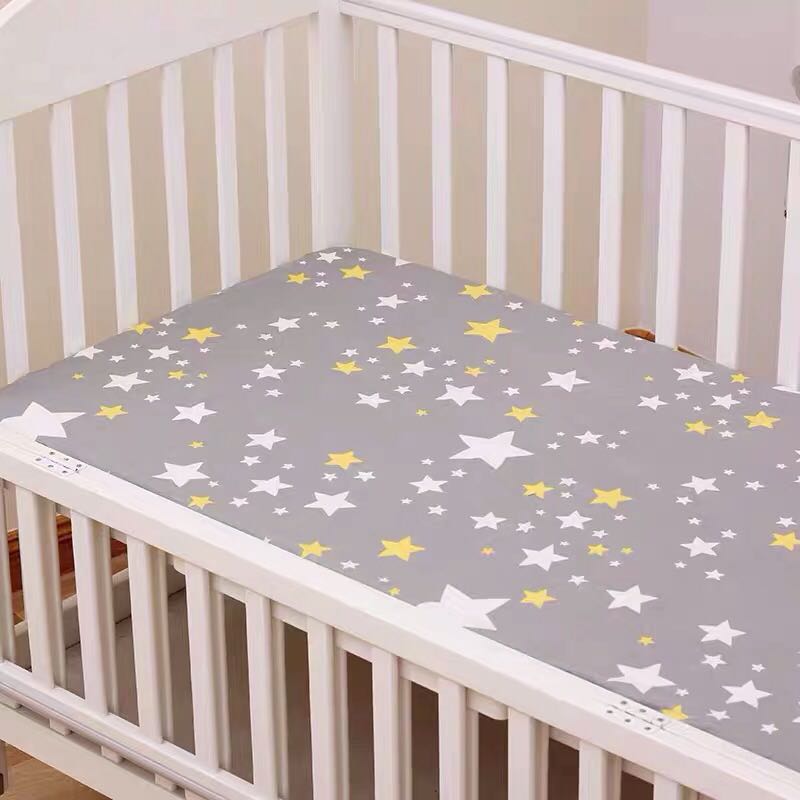 Draps en coton pour lit bébé avec motif ananas