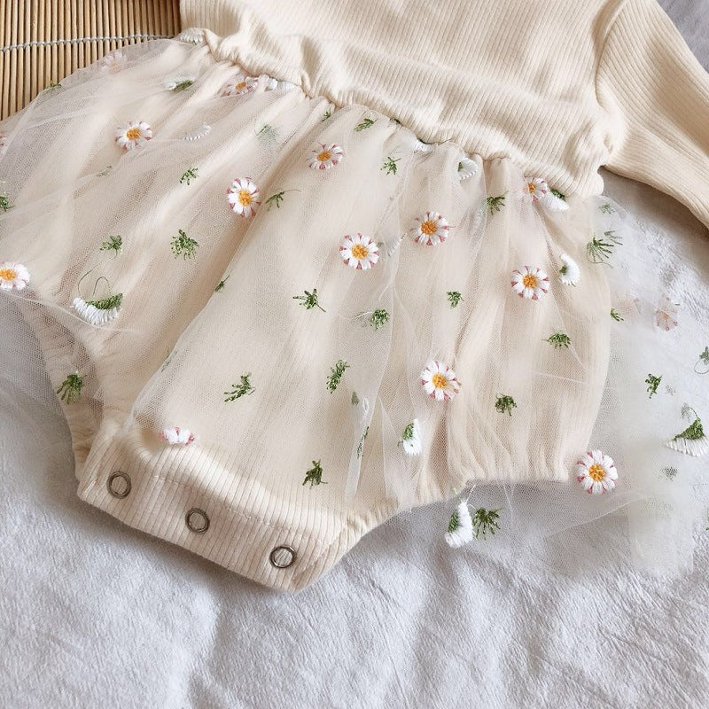 Ensemble body pour bébé fille avec petite jupe en mousseline