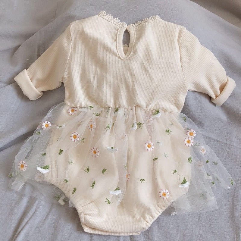 Ensemble body pour bébé fille avec petite jupe en mousseline