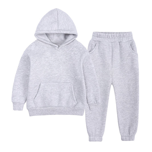 Ensemble jogging sweatshirt à capuche pour enfant ado doublé polaire intérieur