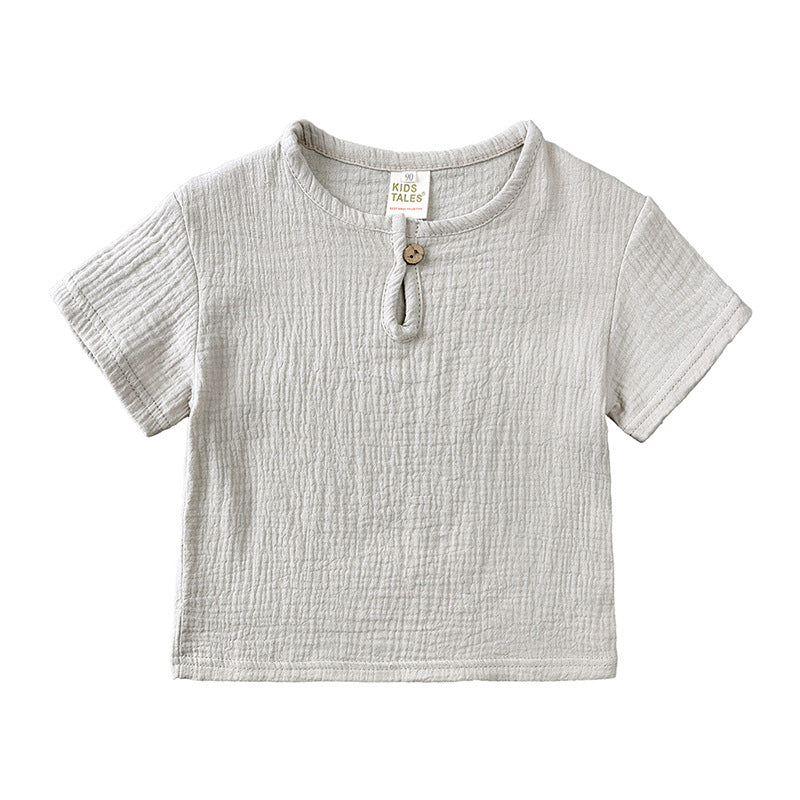 Ensemble t-shirt et short léger été pour enfants coton fille garçon