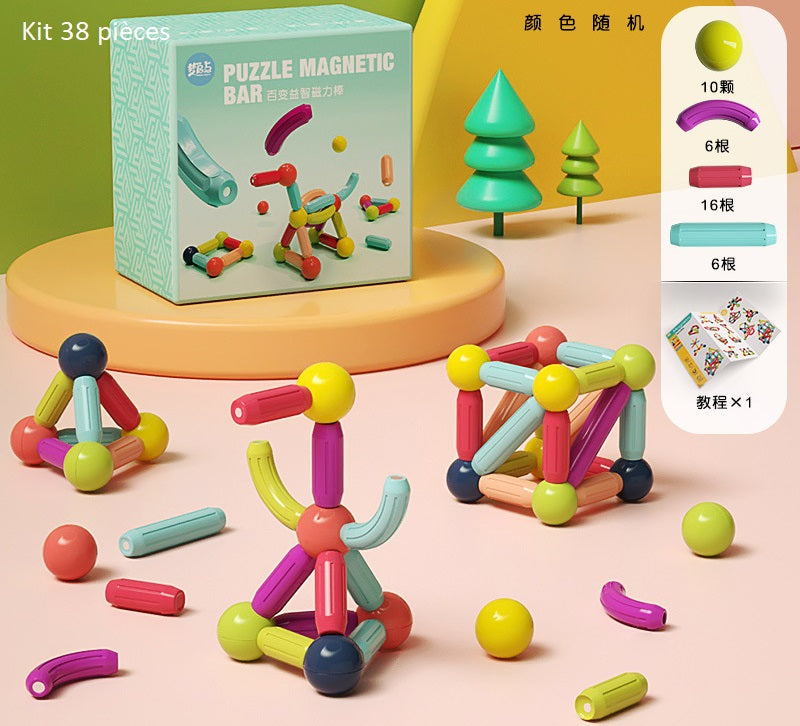 Jeu de construction magnétique pour enfants batons et boules aimantés