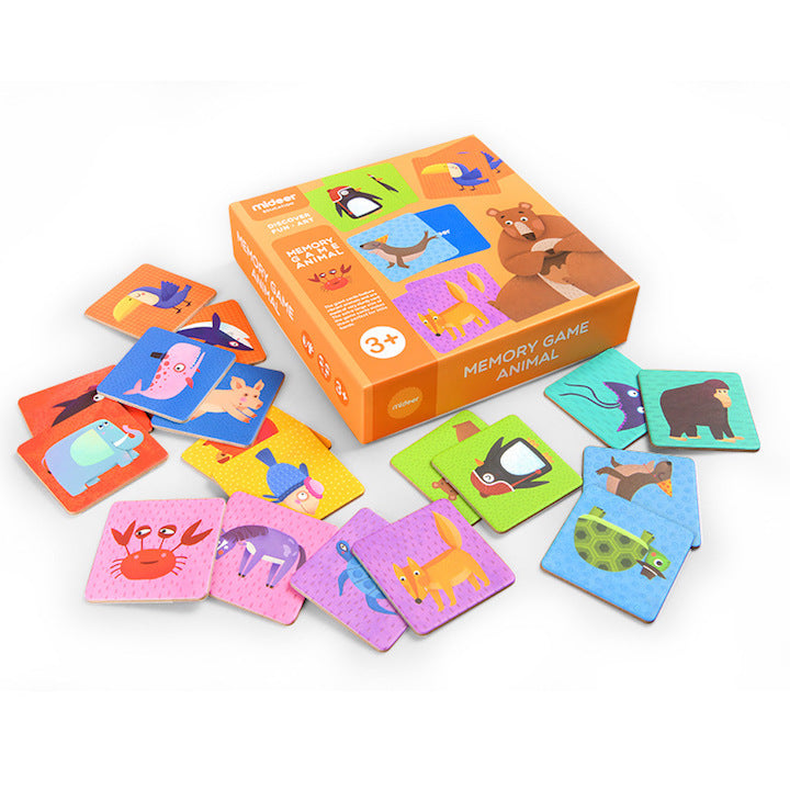 Jeu de mémo cartes à retourner mémoire enfant