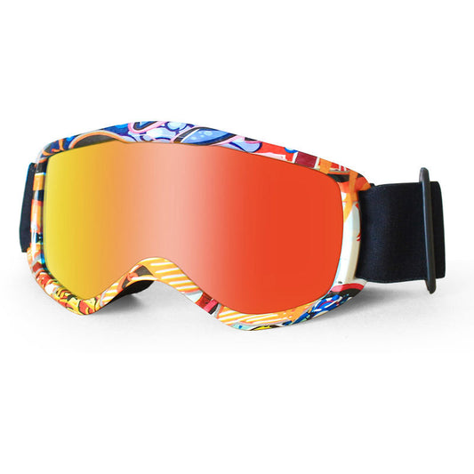 Lunettes de Ski antibuée motif dessin animé pour enfants