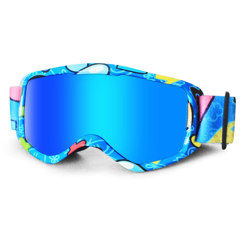 Lunettes de Ski antibuée motif dessin animé pour enfants