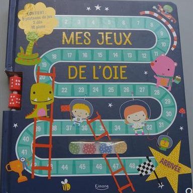 Mes Jeu de l'oie avec 5 plateaux de jeu, 2 dés et 16 pions