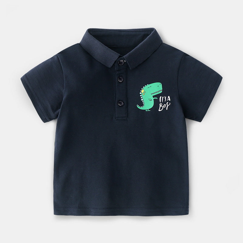 Polo dinosaur pour petit garçon enfant imprimé T-Rex