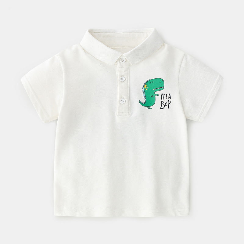 Polo dinosaur pour petit garçon enfant imprimé T-Rex