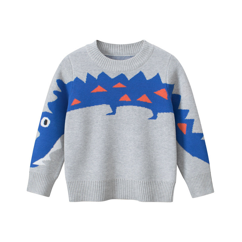 Pull-over en maille pour enfant avec un motif de crocodile