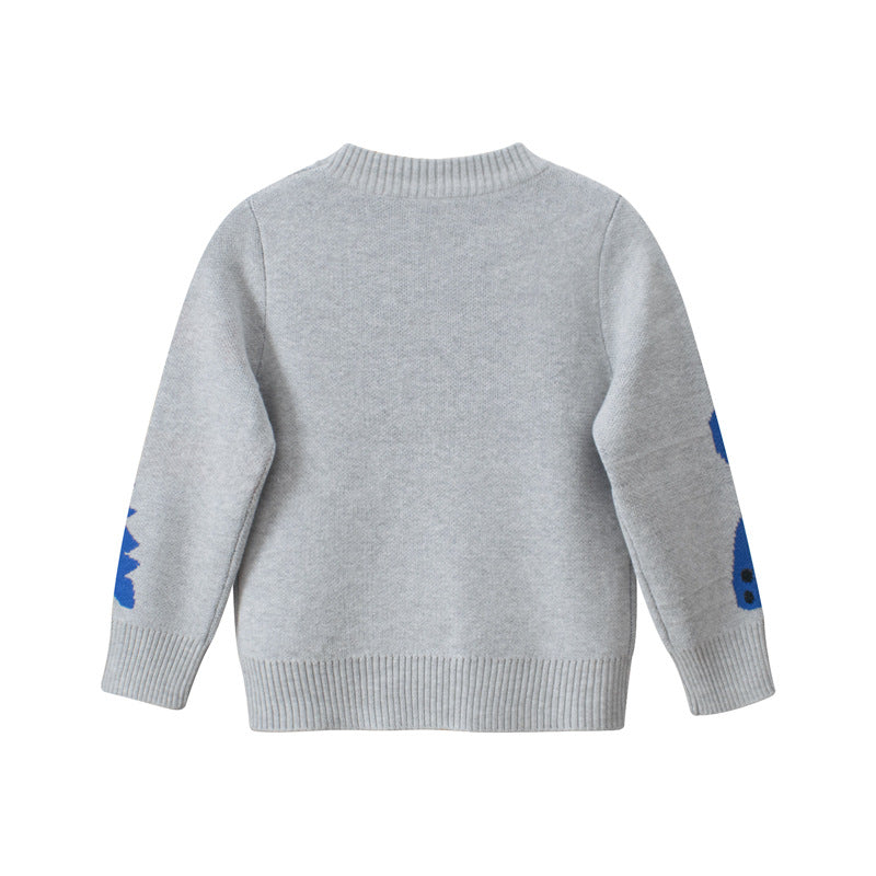 Pull-over en maille pour enfant avec un motif de crocodile