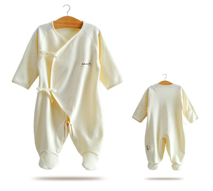 Pyjama bébé naissance barboteuse avec attache en ruban