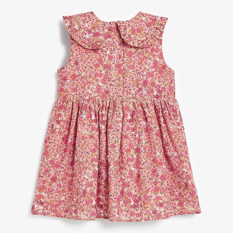 Robe sans manches imprimé fleuri pour filles