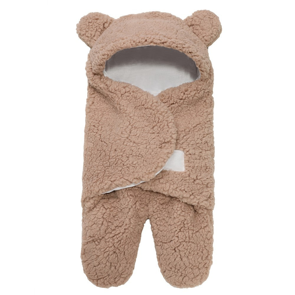 Sac de couchage chaud en peluche à jambes fendues pour bébé