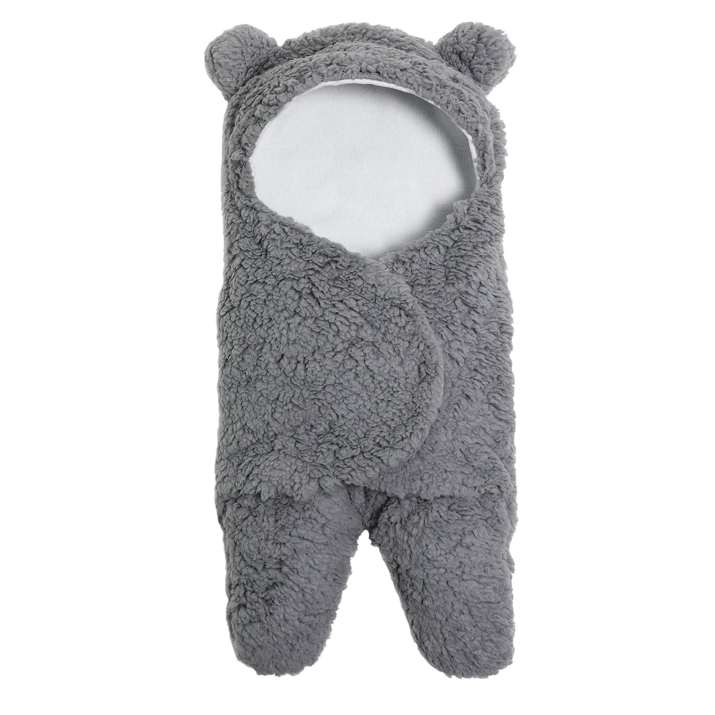 Sac de couchage chaud en peluche à jambes fendues pour bébé