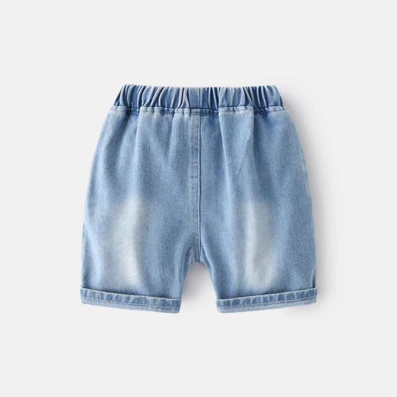 Short denim extra extensible garçon