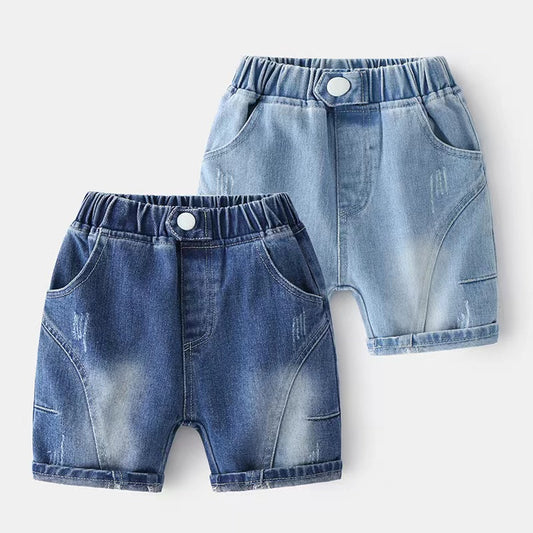 Short denim extra extensible garçon