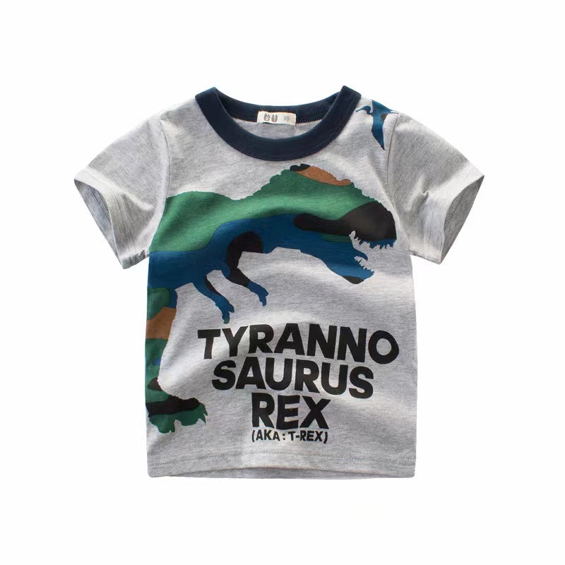 T-Shirt manches courtes motif dinosaure pour garçon