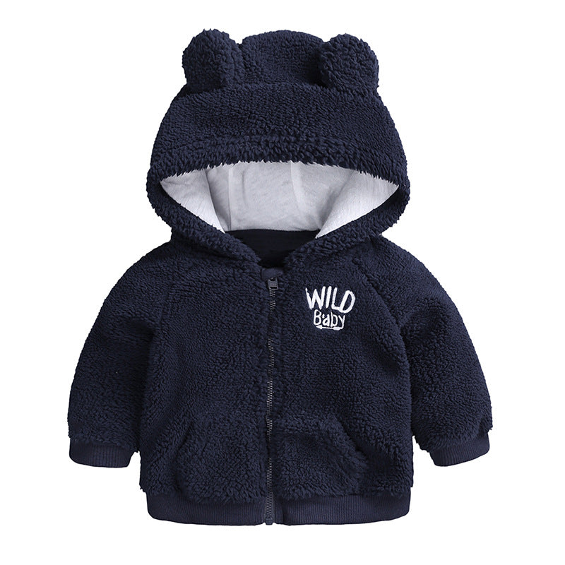 Veste hiver pour enfant en polaire avec capuche à oreilles