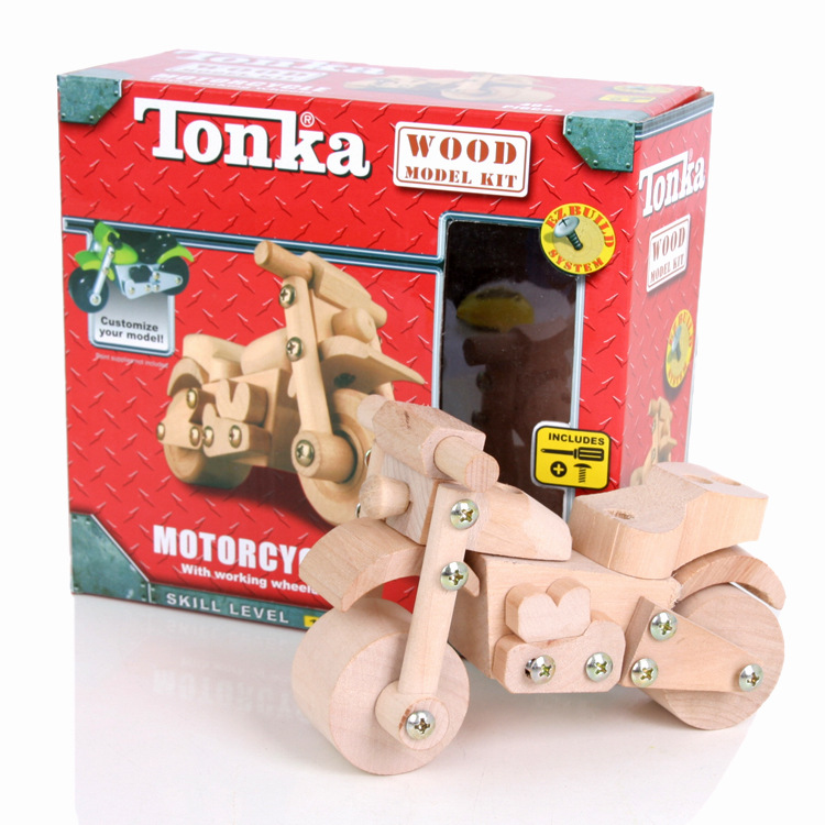 Moto à construire en bois pour enfant maquette pour garçon - Petit