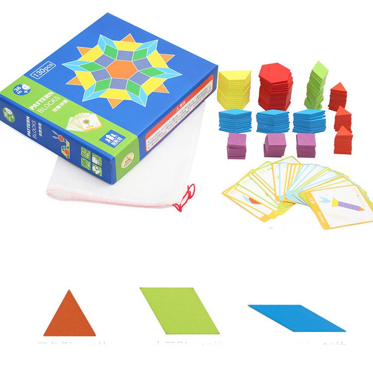 Puzzle tangram en bois Géométrie pour enfants jouets Montessori  développement - Petit Toucan